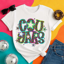 Load image into Gallery viewer, Neon Bright Checker Star Mascots Dropdown TRANSFER CSD MAY 25
