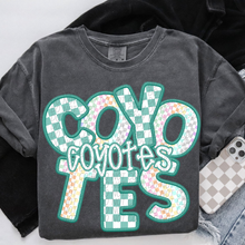 Load image into Gallery viewer, Spring Checkered Faux Embroidery Mascots Dropdown TRANSFER CSD FEB 25
