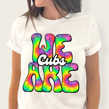 Load image into Gallery viewer, We Are Rainbow Tie Dye Mascot DROPDOWN TRANSFER
