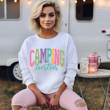 Load image into Gallery viewer, Camping Vibes/Queen/Besties Distressed And Arched Title DROPDOWN TRANSFER SDD APR 26
