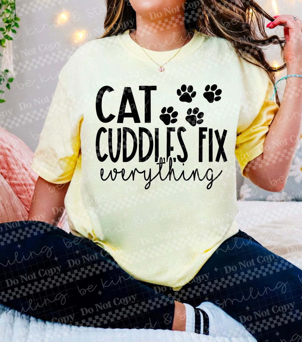 Cat Cuddles Fix Everything TRANSFER CML APR