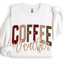 Load image into Gallery viewer, Coffee Weather Glitter Script TRANSFER SDD OCT
