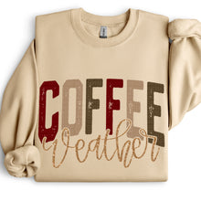 Load image into Gallery viewer, Coffee Weather Glitter Script TRANSFER SDD OCT
