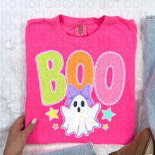 Load image into Gallery viewer, Spotted Boo And Ghost Purple Bow TRANSFER UAC JULY 26
