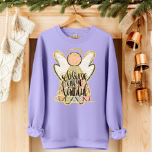 Load image into Gallery viewer, Oh Come All Ye Faithful Angel Silhouette Gold Glitter Halo TRANSFER SDD NOV 25
