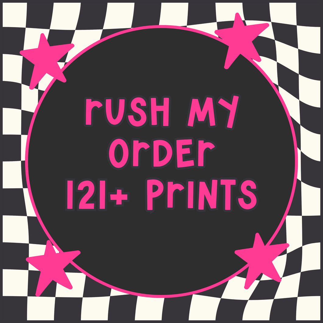 RUSH MY ORDER TRANSFERS 121+  NOT VALID FOR PRE ORDERS