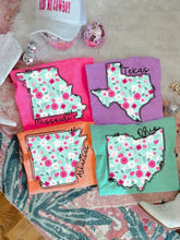 Load image into Gallery viewer, Pink Floral States (all 50 states available) TRANSFER CARTER MAR 26
