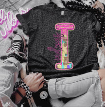 Load image into Gallery viewer, Rainbow Leopard Single Letter Mascot Dropdown TRANSFER CAP APR
