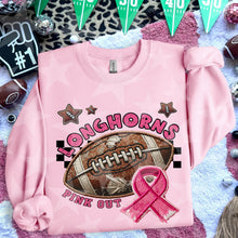 Load image into Gallery viewer, Pink Out Football Faux Embroidery Mascot DROPDOWN TRANSFER HMWK 24
