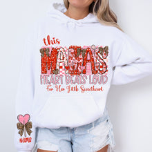 Load image into Gallery viewer, This Mama Heart Beats Loud With Sleeve DROPDOWN CUSTOMIZED DTF TRANSFER VIRGO DEC 25
