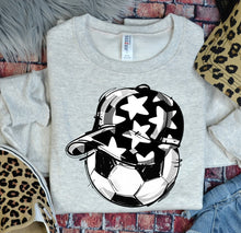 Load image into Gallery viewer, Play Ball Soccer Happy Face Hat DROPDOWN TRANSFER BIA
