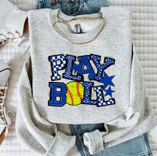 Load image into Gallery viewer, So Sporty Play Ball Softball DROPDOWN TRANSFER BIA
