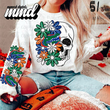Load image into Gallery viewer, Floral Skulls And Letters Sports Team With Sleeve TRANSFER MMD
