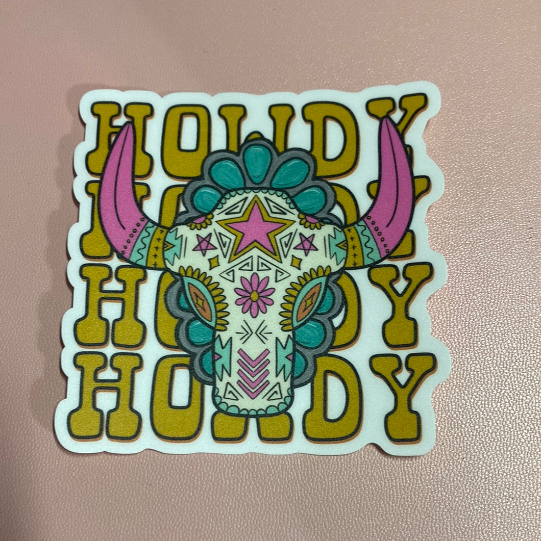 Howdy Stacked VINYL STICKER CC