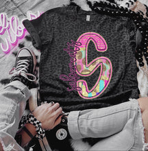 Load image into Gallery viewer, Rainbow Leopard Single Letter Mascot Dropdown TRANSFER CAP APR
