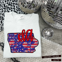 Load image into Gallery viewer, RWB Glitter States (all 50 states available) TRANSFER CAP APR
