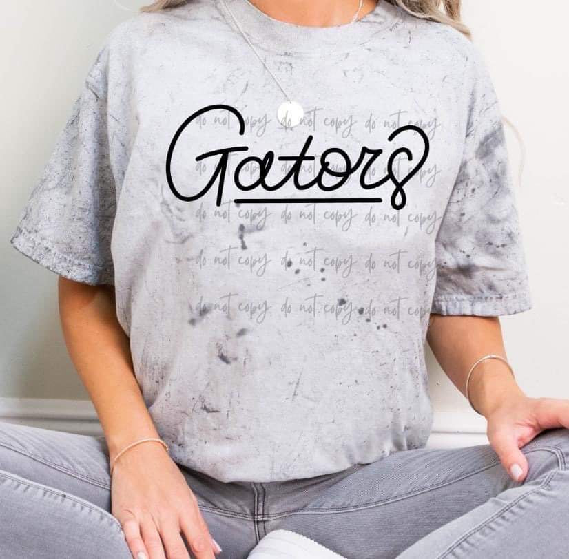 Hand Lettered Gators TRANSFER – Sassy Sublimation & Screen Prints