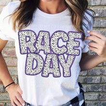 Load image into Gallery viewer, Race Day Dalmatian Colored Faux Embroidery  TRANSFER CSD
