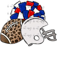 Load image into Gallery viewer, Football Pom Helmet (Add Name) Customized DTF TRANSFER
