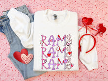 Load image into Gallery viewer, Valentine’s Skinny Stacked Mascot Dropdown TRANSFER PHDC
