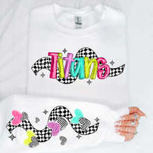 Load image into Gallery viewer, Bright Checkered Mascot With Sleeve Option DTF TRANSFER CSD

