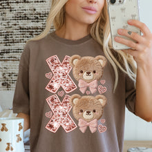 Load image into Gallery viewer, Xoxo Stacked Bear Head Sequin Faux Embroidery TRANSFER DWS JAN 26
