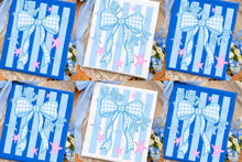 Load image into Gallery viewer, Large Skinny Blue Gingham Bow And Blue Stripes Grade/Occupation Option DROPDOWN TRANSFER ET JULY 26
