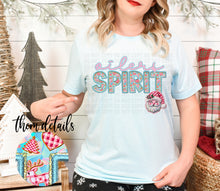 Load image into Gallery viewer, Reindeer Pink Teal Faux Embroidery Mascot Spirit DROPDOWN TRANSFER
