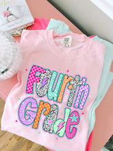 Load image into Gallery viewer, Pink Dalmatian Purple Plaid School Grades DROPDOWN TRANSFER
