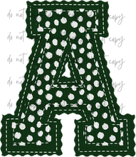 Load image into Gallery viewer, Letterman Stitch Alpha Customized DROPDOWN DTF TRANSFER BIA 26
