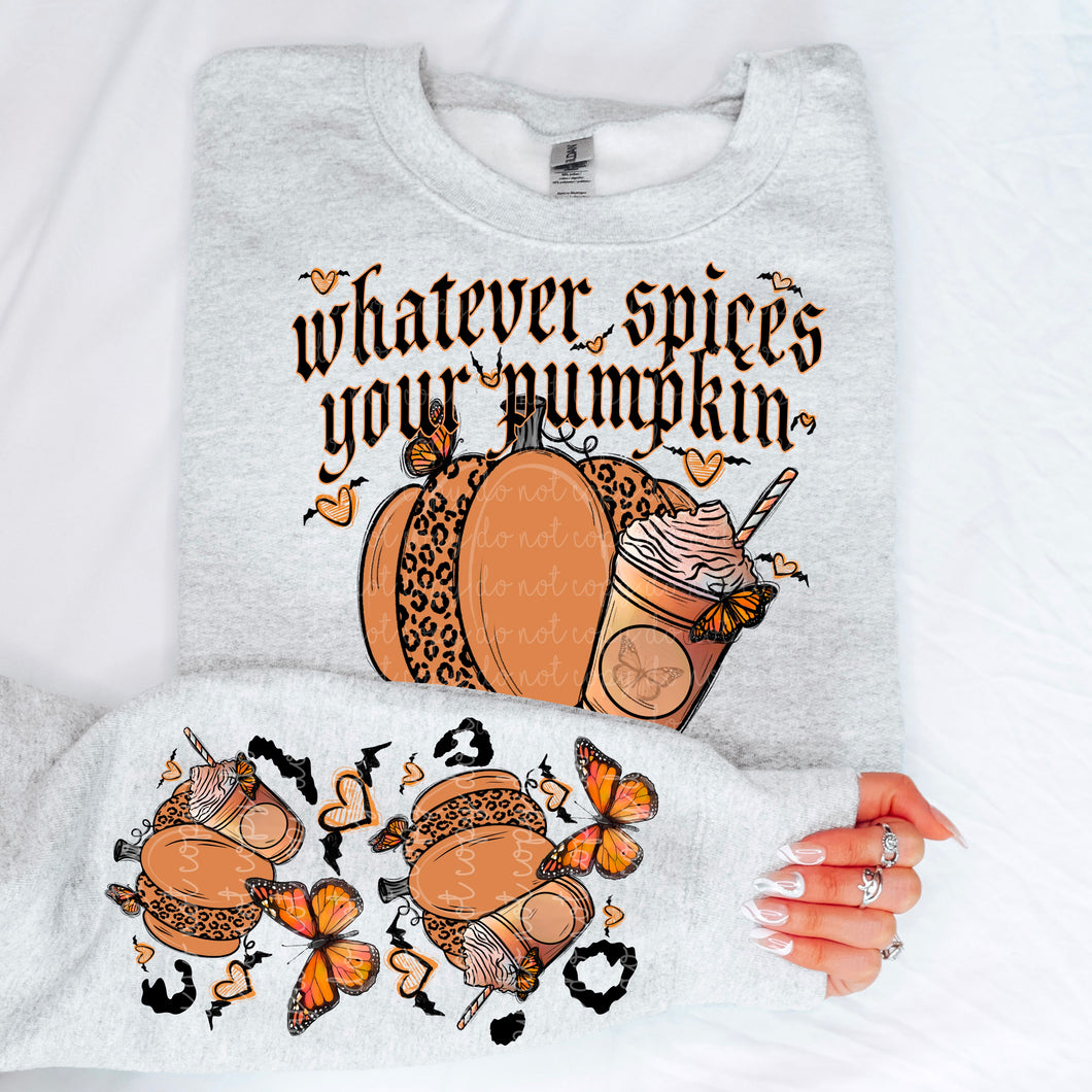 Whatever Spices Your Pumpkin With SLEEVE OPTION TRANSFER MOON AUG 24