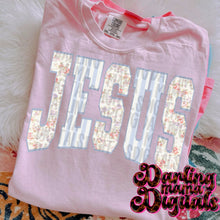Load image into Gallery viewer, Floral Stripe Jesus COLOR DROPDOWN DMD FEB 26
