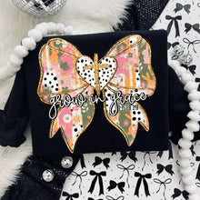 Load image into Gallery viewer, Grow In Grace Dalmatian Heart Bow Cross TRANSFER DWS FEB 26
