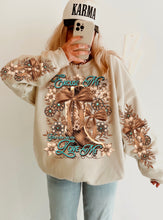 Load image into Gallery viewer, Excuse Me Blue Boots Floral With SLEEVE OPTION TRANSFER AGCM JAN
