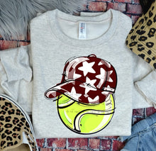 Load image into Gallery viewer, Play Ball Tennis Happy Face Hat DROPDOWN TRANSFER BIA
