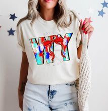 Load image into Gallery viewer, RWB Brushstroke Bow States (all 50 states available) TRANSFER CST MAY
