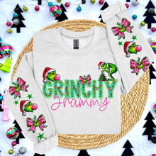 Load image into Gallery viewer, Green Guy Title Pink Bubble Faux Embroidery With Sleeve (Dropdown) DROPDOWN TRANSFER HMWK
