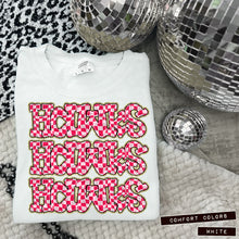 Load image into Gallery viewer, Pink Checker Gold Glitter Mascot Dropdown TRANSFER CAP APR
