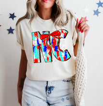 Load image into Gallery viewer, RWB Brushstroke Bow States (all 50 states available) TRANSFER CST MAY
