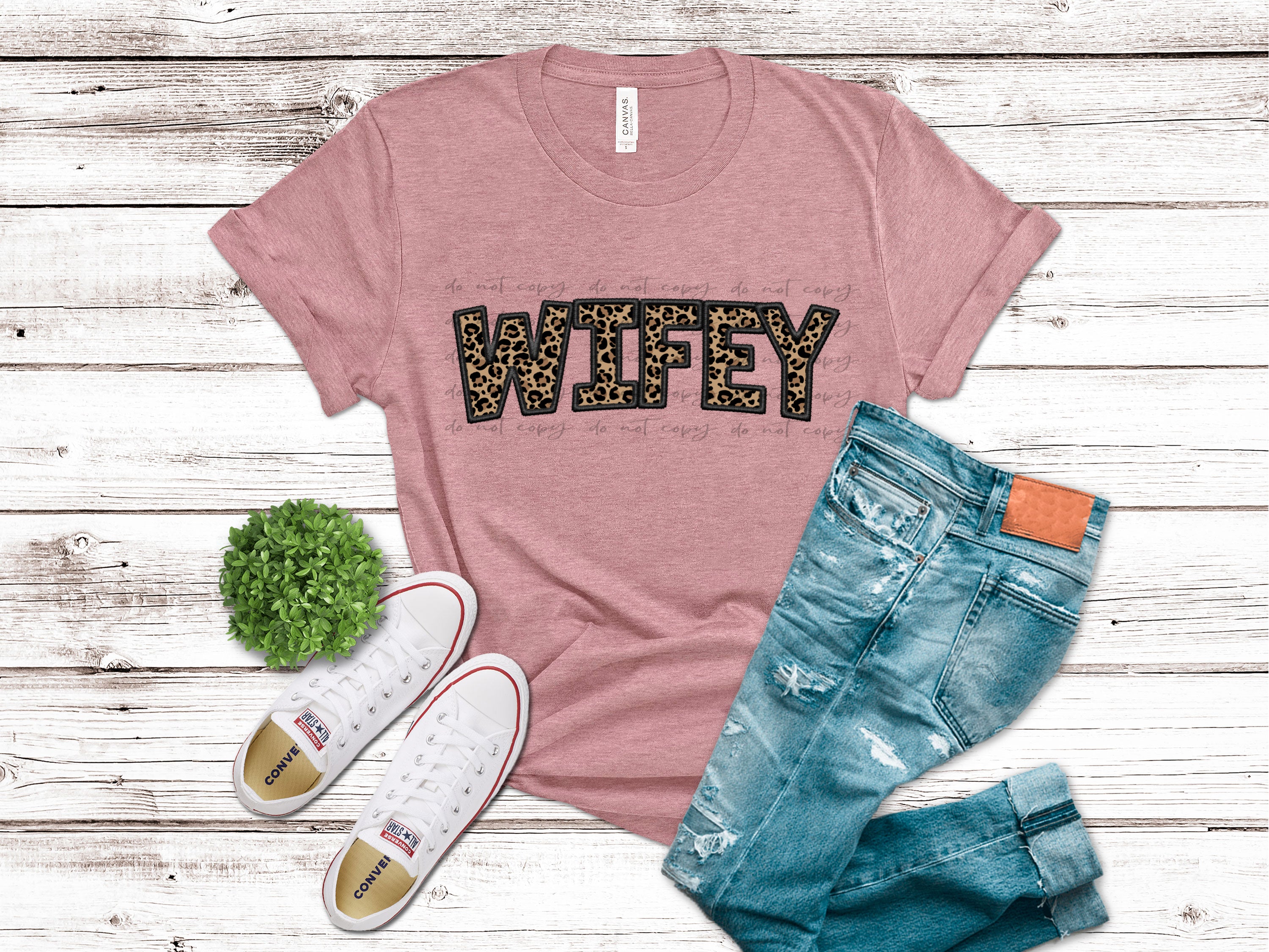 Wifey Leopard Faux Embroidery TRANSFER – Sassy Sublimation & Screen Prints