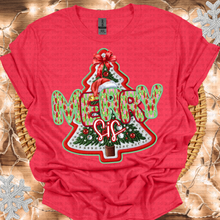 Load image into Gallery viewer, Merry Title Faux Embroidery Tree Paint Letters (DROPDOWN)TRANSFER

