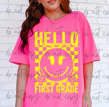 Load image into Gallery viewer, Hello Happy Checker Peace B2S Grades DROPDOWN TRANSFER
