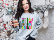 Load image into Gallery viewer, Merry And Bright Christmas Presents Faux Sequin TRANSFER
