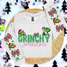 Load image into Gallery viewer, Green Guy Title Pink Bubble Faux Embroidery With Sleeve (Dropdown) DROPDOWN TRANSFER HMWK

