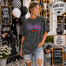 Load image into Gallery viewer, Distressed Script Football Mascot DROPDOWN TRANSFER TCC SEP DROP 26
