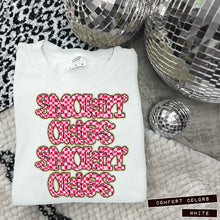 Load image into Gallery viewer, Pink Checker Gold Glitter Mascot Dropdown TRANSFER CAP APR
