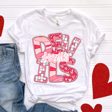 Load image into Gallery viewer, Heart Checkered Mascots Faux Embroidery DROPDOWN TRANSFER CSD JAN 25
