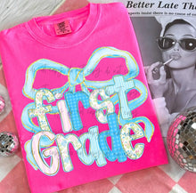 Load image into Gallery viewer, Blue Preppy Bow Plaid School Grades DROPDOWN TRANSFER
