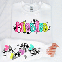 Load image into Gallery viewer, Bright Checkered Mascot With Sleeve Option DTF TRANSFER CSD
