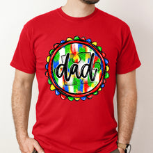 Load image into Gallery viewer, Dad Autism Puzzle Piece Rainbow Circle TRANSFER SDD MAR 26
